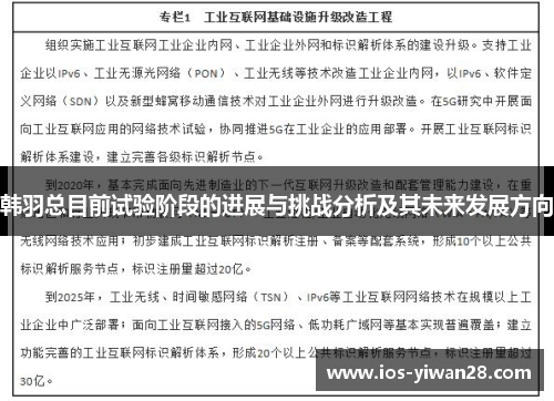 韩羽总目前试验阶段的进展与挑战分析及其未来发展方向